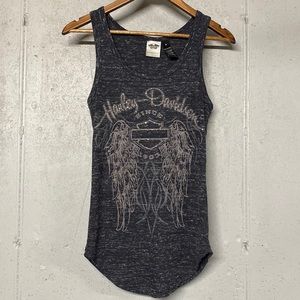 Harley Davidson Tank Top with Rhinestones Size M